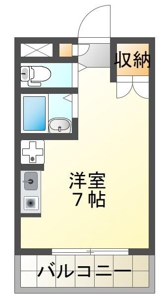 メゾンドシャル(ワンルーム/1階)の間取り写真