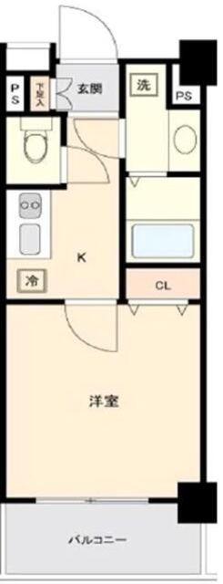 プレール中延(1K/3階)の間取り写真