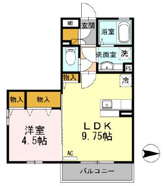 DL シャルマン(1LDK/3階)の間取り写真