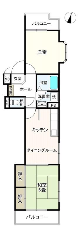グリーンパーク第七綾瀬(2DK/3階)の間取り写真