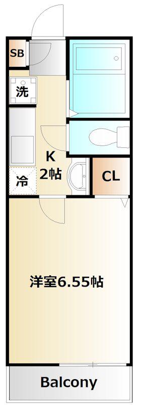 パルティール曳舟(1K/1階)の間取り写真