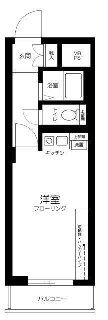 ヴェラハイツ鶴見(ワンルーム/5階)の間取り写真