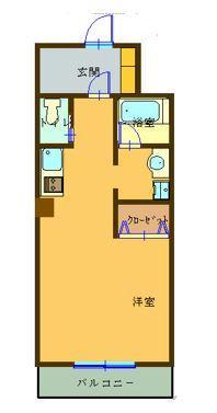 AVENUE大工町(ワンルーム/4階)の間取り写真