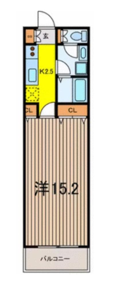 月村マンション NO28(1K/8階)の間取り写真