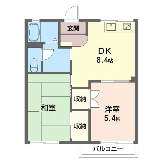 サンフォレスト沼代(3DK/2階)の間取り写真