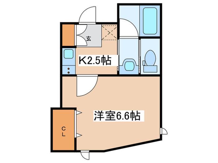 DOLCE聖蹟桜ヶ丘(1K/1階)の間取り写真