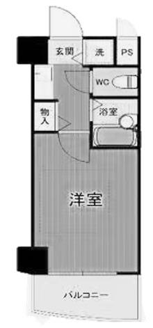 ラナップスクエア新福島(1K/8階)の間取り写真