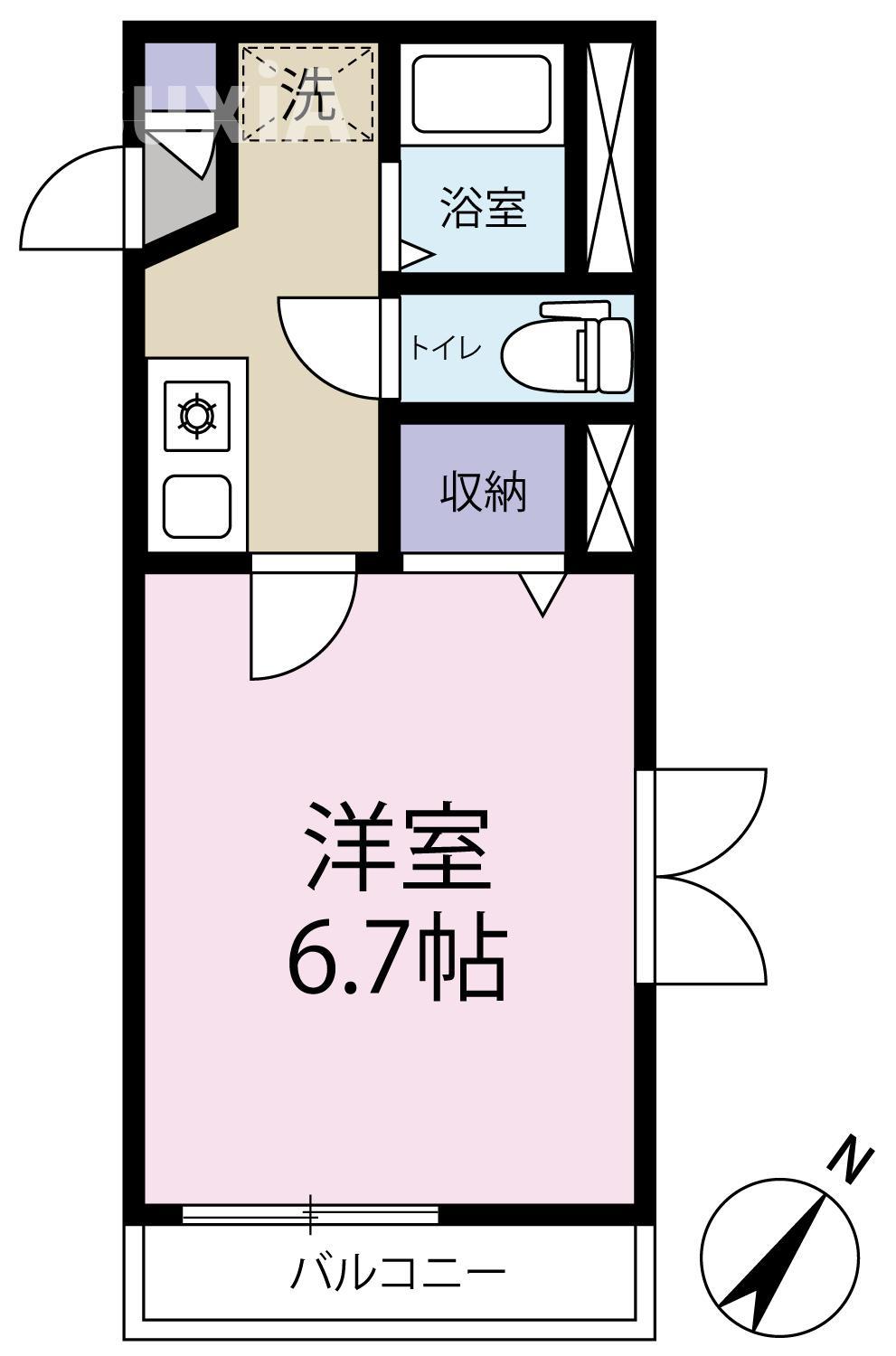 メゾン西原(1K/3階)の間取り写真