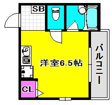 スノーグランデ上沢(ワンルーム/2階)の間取り写真