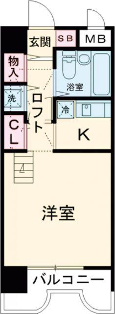 グランコート熊谷弐番館(ワンルーム/4階)の間取り写真