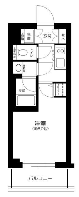 RISING PLACE綾瀬(1K/3階)の間取り写真