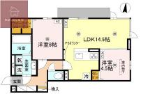 マニフィック御厨中(2LDK/3階)の間取り写真
