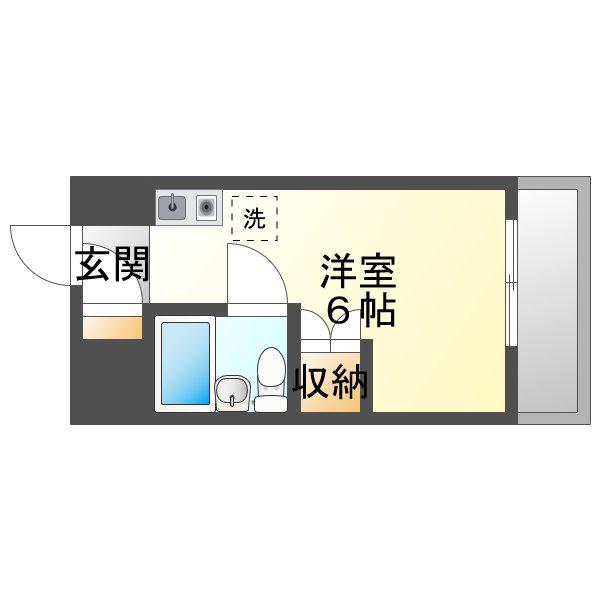 サニーパレス神陵台(ワンルーム/4階)の間取り写真