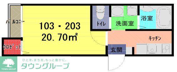 ASTRA大和田(1K/1階)の間取り写真