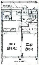 STELLA小池原(1LDK/4階)の間取り写真