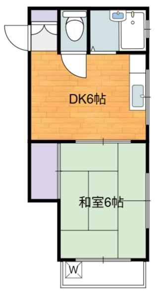 メゾンラマール(1DK/3階)の間取り写真