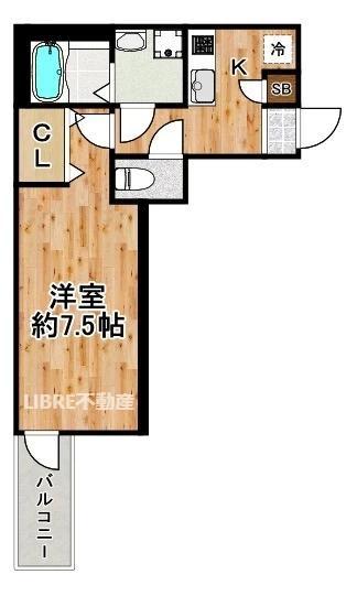 H-MAISON大正IV(1K/3階)の間取り写真