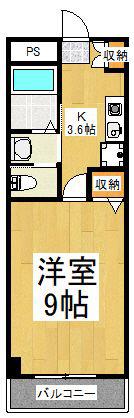 MCベースビル(1K/2階)の間取り写真