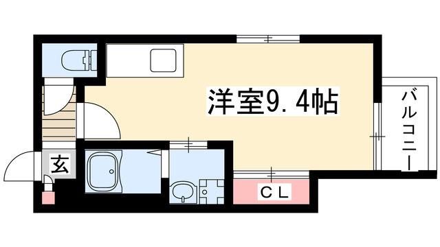 REGALEST一社(ワンルーム/1階)の間取り写真
