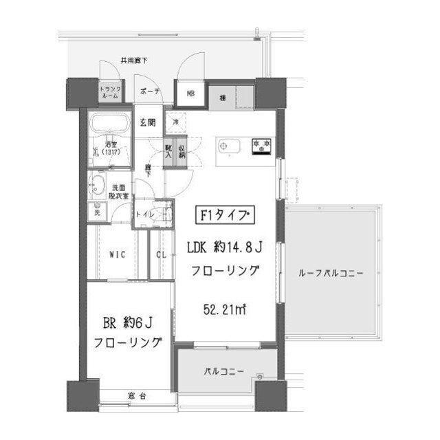 ガーデン蒲田(1LDK/11階)の間取り写真