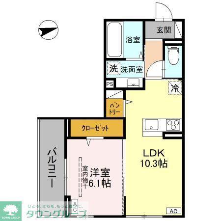 LA DOUCEUR戸田公園(1LDK/3階)の間取り写真