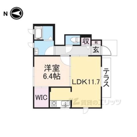 ＪＲ舞鶴線 東舞鶴駅 バス乗車時間：8分 最寄りバス停で下車 徒歩4分 2階建 築17年(2LDK/2階)の間取り写真