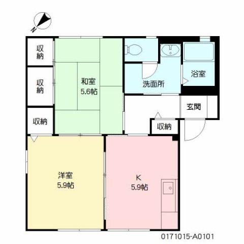 シャーメゾン相浦 A棟(2K/1階)の間取り写真