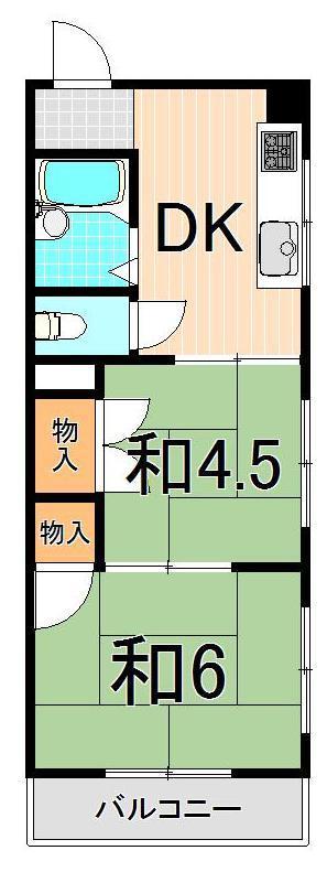 小泉マンション(2DK/2階)の間取り写真