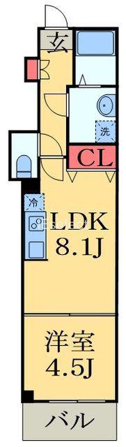 ARCENCIEL幕張(1LDK/2階)の間取り写真