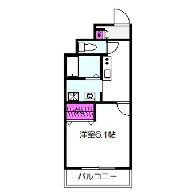 みおつくし都島(1K/2階)の間取り写真