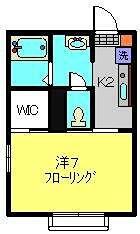エルミータ(1K/1階)の間取り写真