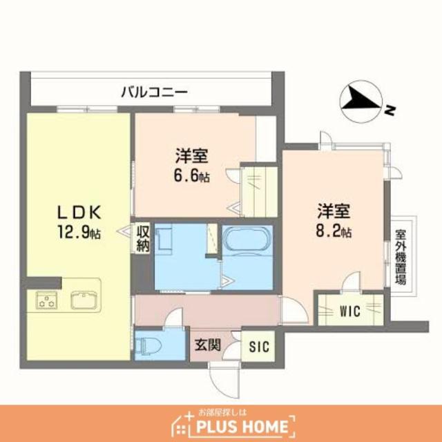ベレオRIAN II(2LDK/2階)の間取り写真