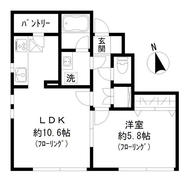 YSハウス代々木(1LDK/1階)の間取り写真