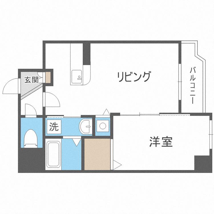 IZOU(1LDK/1階)の間取り写真