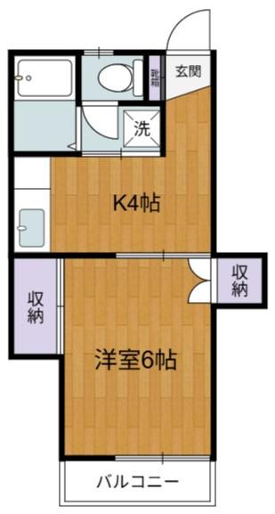 グレス花小金井(1K/1階)の間取り写真