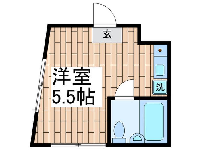 マレーア山王(ワンルーム/4階)の間取り写真