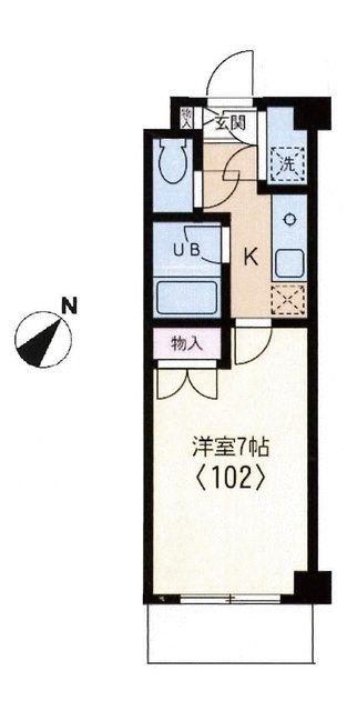 エトワール多摩川(1K/1階)の間取り写真