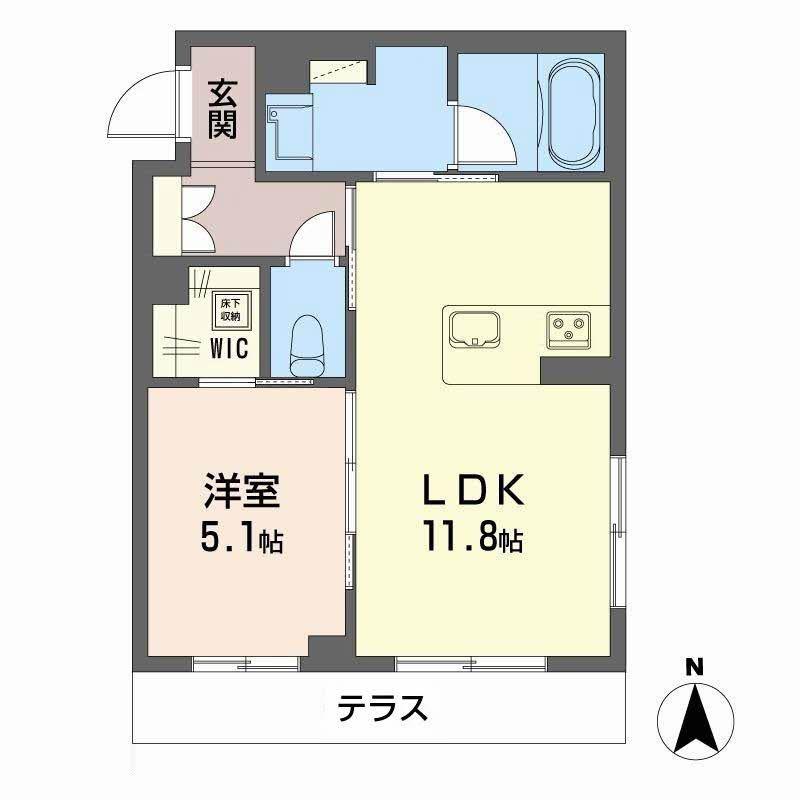 アイ・ヴィラ(1LDK/1階)の間取り写真