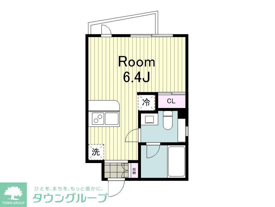 レグルス(1K/4階)の間取り写真