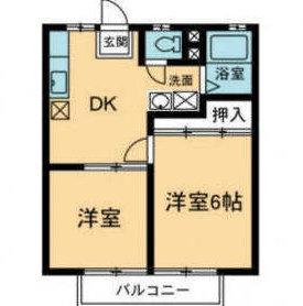 サンシティ宮子(2DK/1階)の間取り写真