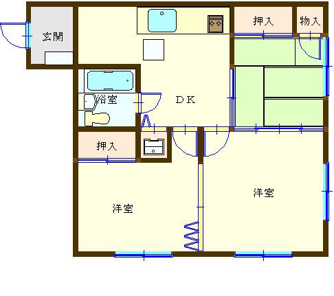 メゾンファースト(3DK/1階)の間取り写真