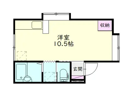 シエスタユキ(ワンルーム/1階)の間取り写真