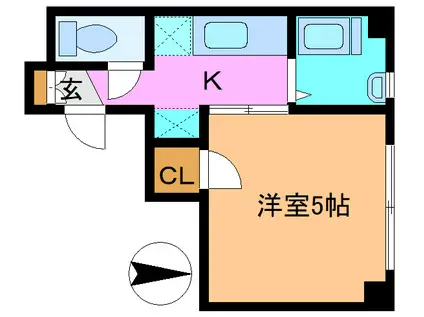 ラヤマコーポ(1K/2階)の間取り写真