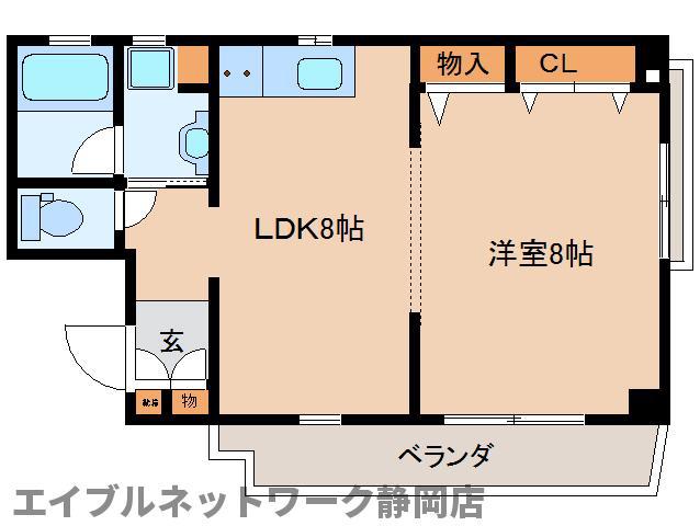 タウンコート常磐町(1LDK/3階)の間取り写真