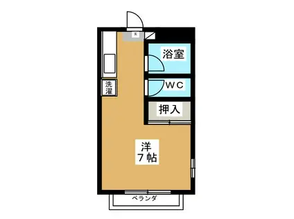 エスポアール武蔵野(ワンルーム/2階)の間取り写真