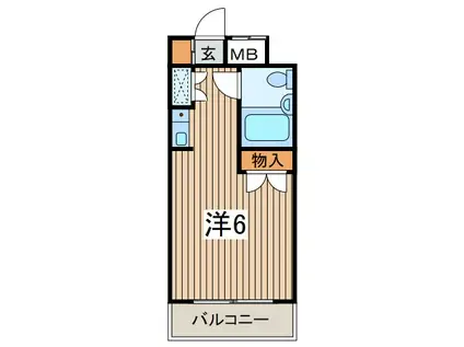 ホーユウコンフォルト西川口(ワンルーム/8階)の間取り写真