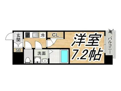 アドバンス西梅田IIIエミネンス(1K/5階)の間取り写真