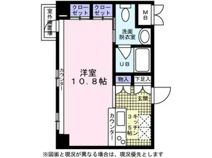 KDXレジデンス東桜I(ワンルーム/11階)の間取り写真