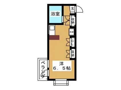 ベルトピア日吉II(ワンルーム/2階)の間取り写真