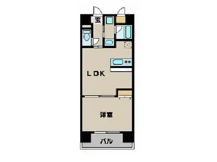 カスタリア新宿(1LDK/9階)の間取り写真